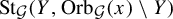 upper S t Subscript script upper G Baseline left parenthesis upper Y comma upper O r b Subscript script upper G Baseline left parenthesis x right parenthesis minus upper Y right parenthesis