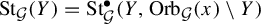 upper S t Subscript script upper G Baseline left parenthesis upper Y right parenthesis equals upper S t Subscript script upper G Superscript bullet Baseline left parenthesis upper Y comma upper O r b Subscript script upper G Baseline left parenthesis x right parenthesis minus upper Y right parenthesis