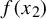 f left parenthesis x 2 right parenthesis