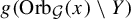 g left parenthesis upper O r b Subscript script upper G Baseline left parenthesis x right parenthesis minus upper Y right parenthesis