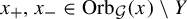 x Subscript plus Baseline comma x Subscript minus Baseline element of upper O r b Subscript script upper G Baseline left parenthesis x right parenthesis minus upper Y