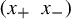 left parenthesis x Subscript plus Baseline x Subscript minus Baseline right parenthesis