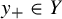 y Subscript plus Baseline element of upper Y