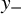 y Subscript minus