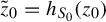 z overtilde Subscript 0 Baseline equals h Subscript upper S 0 Baseline left parenthesis z 0 right parenthesis