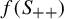 f left parenthesis upper S Subscript plus plus Baseline right parenthesis