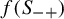 f left parenthesis upper S Subscript minus plus Baseline right parenthesis