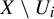 upper X minus upper U Subscript i