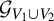 script upper G Subscript upper V 1 union upper V 2