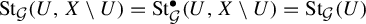upper S t Subscript script upper G Baseline left parenthesis upper U comma upper X minus upper U right parenthesis equals upper S t Subscript script upper G Superscript bullet Baseline left parenthesis upper U comma upper X minus upper U right parenthesis equals upper S t Subscript script upper G Baseline left parenthesis upper U right parenthesis