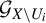 script upper G Subscript upper X minus upper U Sub Subscript i