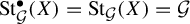 upper S t Subscript script upper G Superscript bullet Baseline left parenthesis upper X right parenthesis equals upper S t Subscript script upper G Baseline left parenthesis upper X right parenthesis equals script upper G