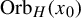 upper O r b Subscript upper H Baseline left parenthesis x 0 right parenthesis