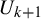 upper U Subscript k plus 1
