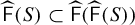 ModifyingAbove sans serif upper F With caret left parenthesis upper S right parenthesis subset of ModifyingAbove sans serif upper F With caret left parenthesis ModifyingAbove sans serif upper F With caret left parenthesis upper S right parenthesis right parenthesis