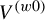 upper V Superscript left parenthesis w Baseline 0 right parenthesis