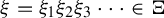 xi equals xi 1 xi 2 xi 3 midline horizontal ellipsis element of normal upper Xi