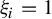 xi Subscript i Baseline equals 1