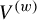 upper V Superscript left parenthesis w right parenthesis