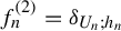 f Subscript n Superscript left parenthesis 2 right parenthesis Baseline equals delta Subscript upper U Sub Subscript n Subscript semicolon h Sub Subscript n Subscript