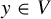 y element of upper V