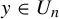y element of upper U Subscript n