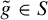 g overtilde element of upper S