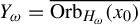 upper Y Subscript omega Baseline equals ModifyingAbove upper O r b Subscript upper H Sub Subscript omega Baseline left parenthesis x 0 right parenthesis With quotation dash