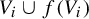 upper V Subscript i Baseline union f left parenthesis upper V Subscript i Baseline right parenthesis
