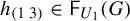 h Subscript Start 1 By 2 Matrix 1st Row 1st Column 1 2nd Column 3 EndMatrix Baseline element of sans serif upper F Subscript upper U 1 Baseline left parenthesis upper G right parenthesis
