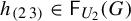 h Subscript Start 1 By 2 Matrix 1st Row 1st Column 2 2nd Column 3 EndMatrix Baseline element of sans serif upper F Subscript upper U 2 Baseline left parenthesis upper G right parenthesis