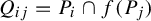 upper Q Subscript i j Baseline equals upper P Subscript i Baseline intersection f left parenthesis upper P Subscript j Baseline right parenthesis