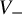 upper V Subscript minus