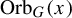 upper O r b Subscript upper G Baseline left parenthesis x right parenthesis