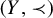 left parenthesis upper Y comma precedes right parenthesis