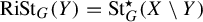 upper R i upper S t Subscript upper G Baseline left parenthesis upper Y right parenthesis equals upper S t Subscript upper G Superscript star Baseline left parenthesis upper X minus upper Y right parenthesis