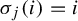 sigma Subscript j Baseline left parenthesis i right parenthesis equals i