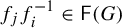 f Subscript j Baseline f Subscript i Superscript negative 1 element of sans serif upper F left parenthesis upper G right parenthesis