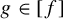 g element of left bracket f right bracket