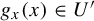 g Subscript x Baseline left parenthesis x right parenthesis element of upper U prime