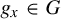 g Subscript x Baseline element of upper G
