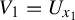 upper V 1 equals upper U Subscript x 1