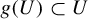 g left parenthesis upper U right parenthesis subset of upper U