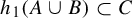 h 1 left parenthesis upper A union upper B right parenthesis subset of upper C