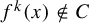 f Superscript k Baseline left parenthesis x right parenthesis not an element of upper C