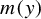m left parenthesis y right parenthesis