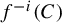 f Superscript negative i Baseline left parenthesis upper C right parenthesis