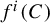 f Superscript i Baseline left parenthesis upper C right parenthesis