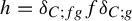 h equals delta Subscript upper C semicolon f g Baseline f delta Subscript upper C semicolon g