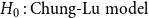 upper H 0 colon Chung hyphen Lu model